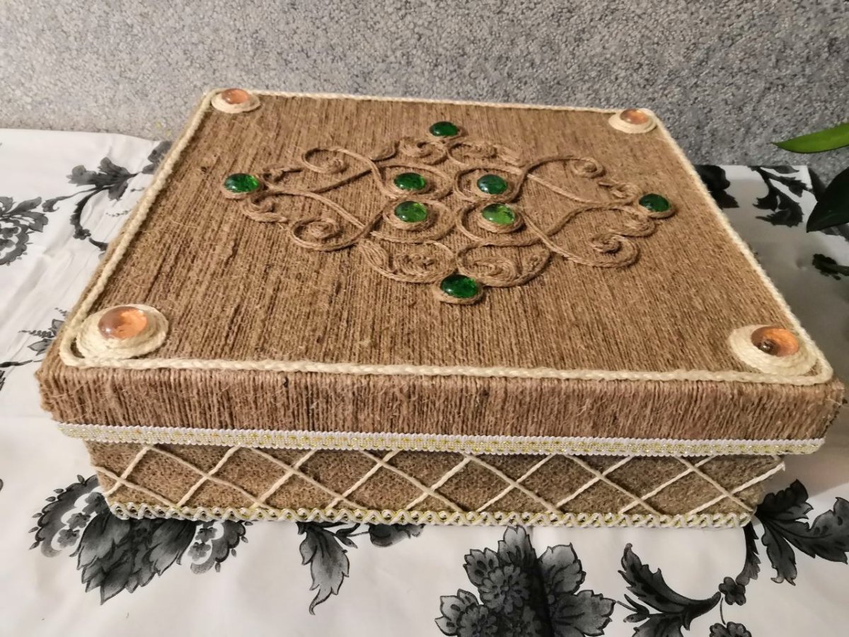 Шкатулки из джута