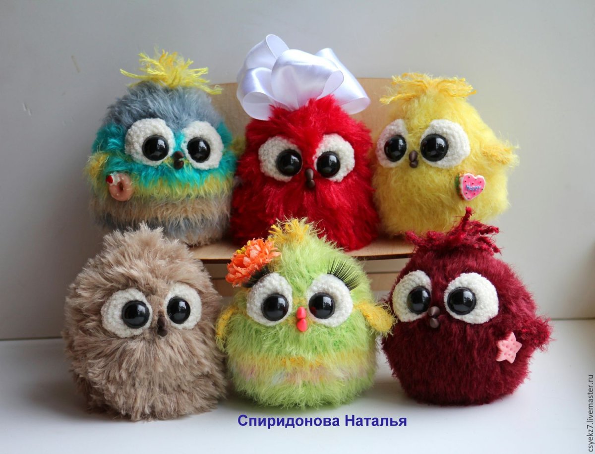 Вязаные игрушки пушистики