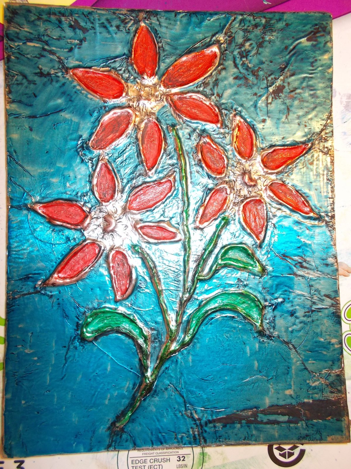 Рисование по фольге стекой