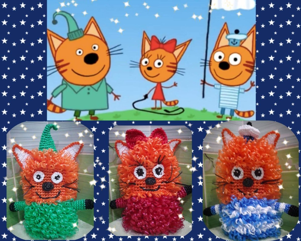 Коржик три кота мочалка