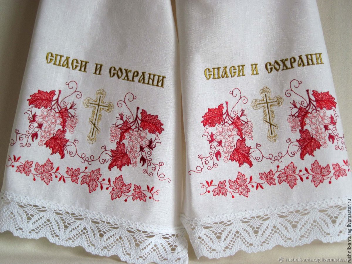 Вышитый рушник для иконы