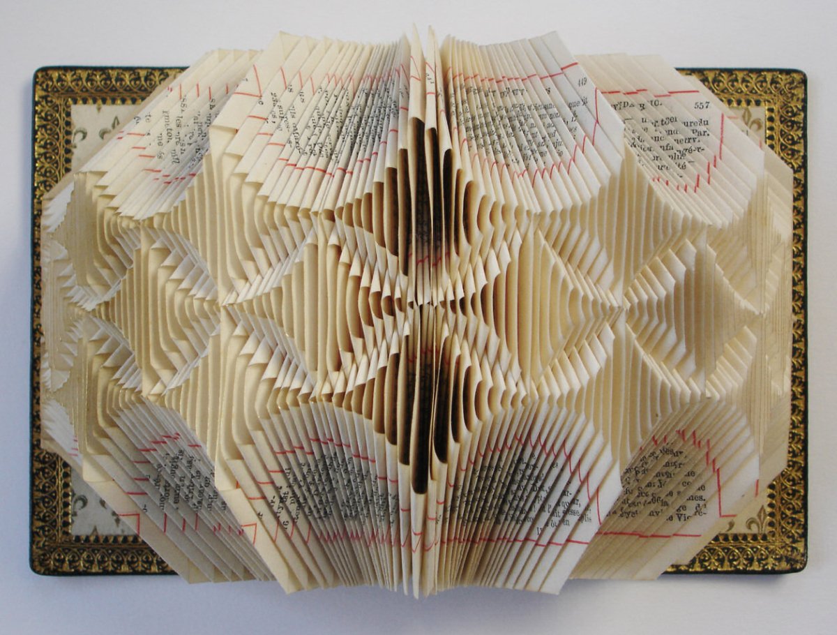 Декор из книжных страниц