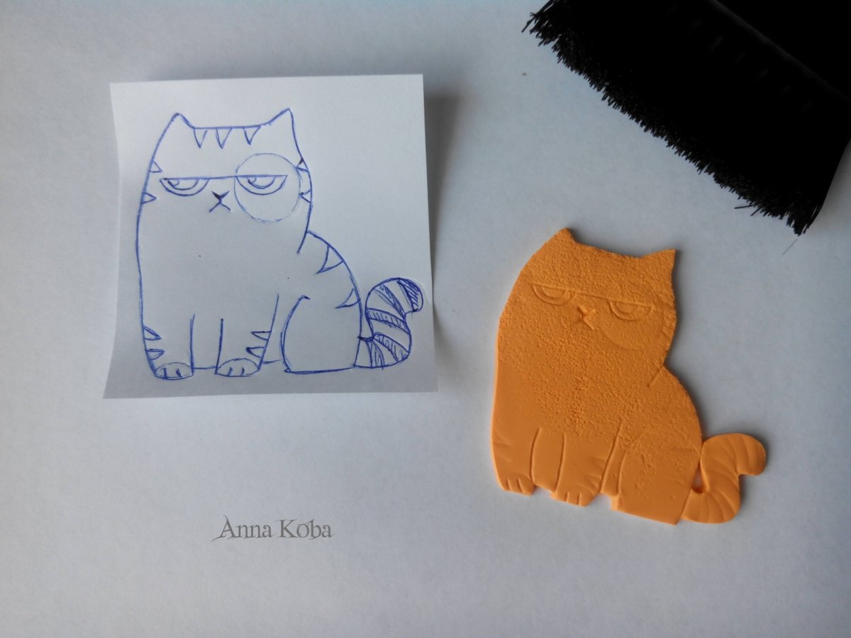 Кот Clay наклейка