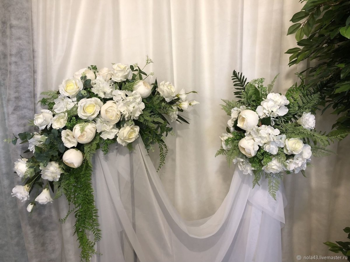 Композиции из искусственных цветов на свадьбу