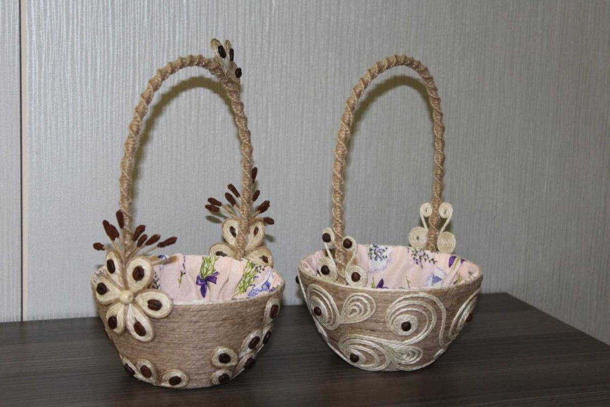 Корзинки из джута