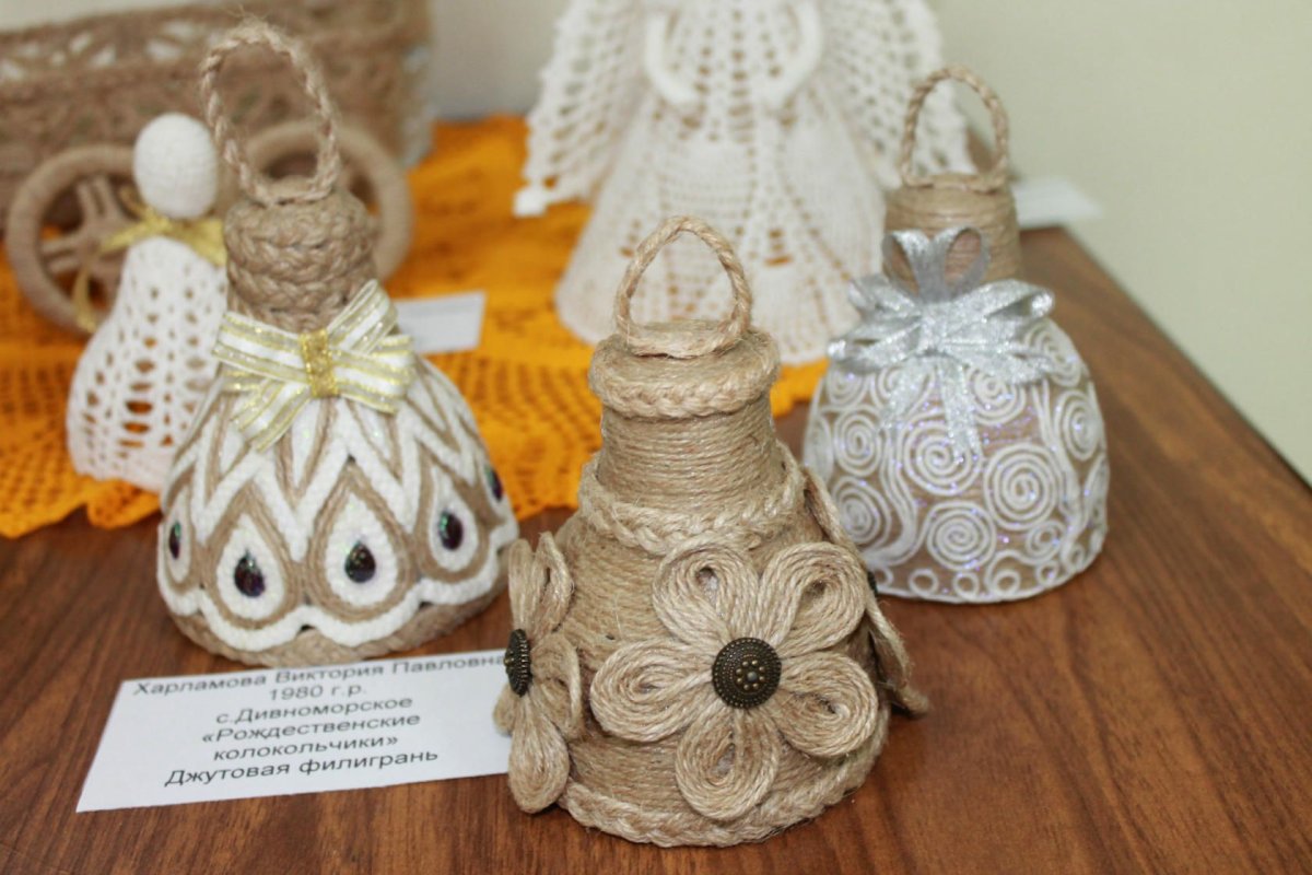 Игрушки из джутового шпагата