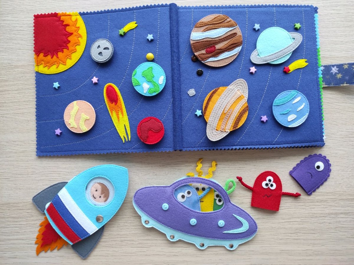 Книжка из фетра космос