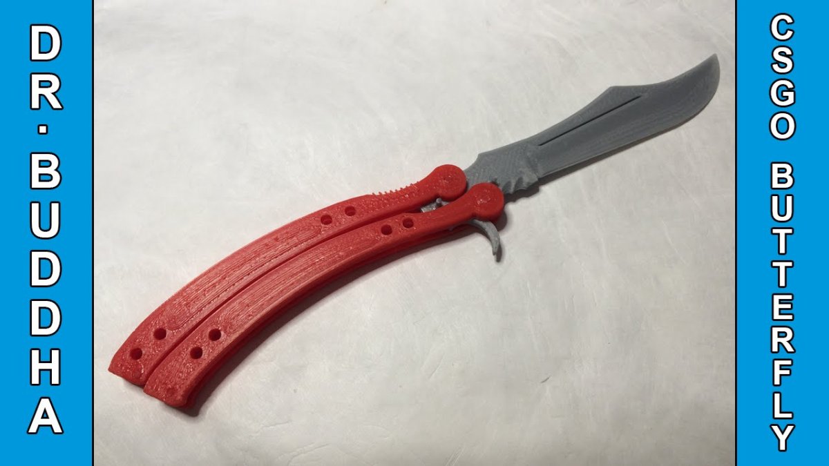 3d Printed Butterfly Knife
