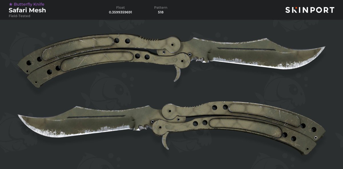 Survival Knife Safari Mesh