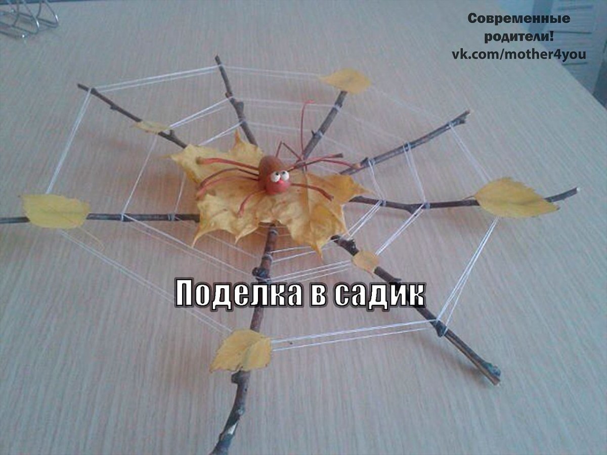 Паучок из природного материала