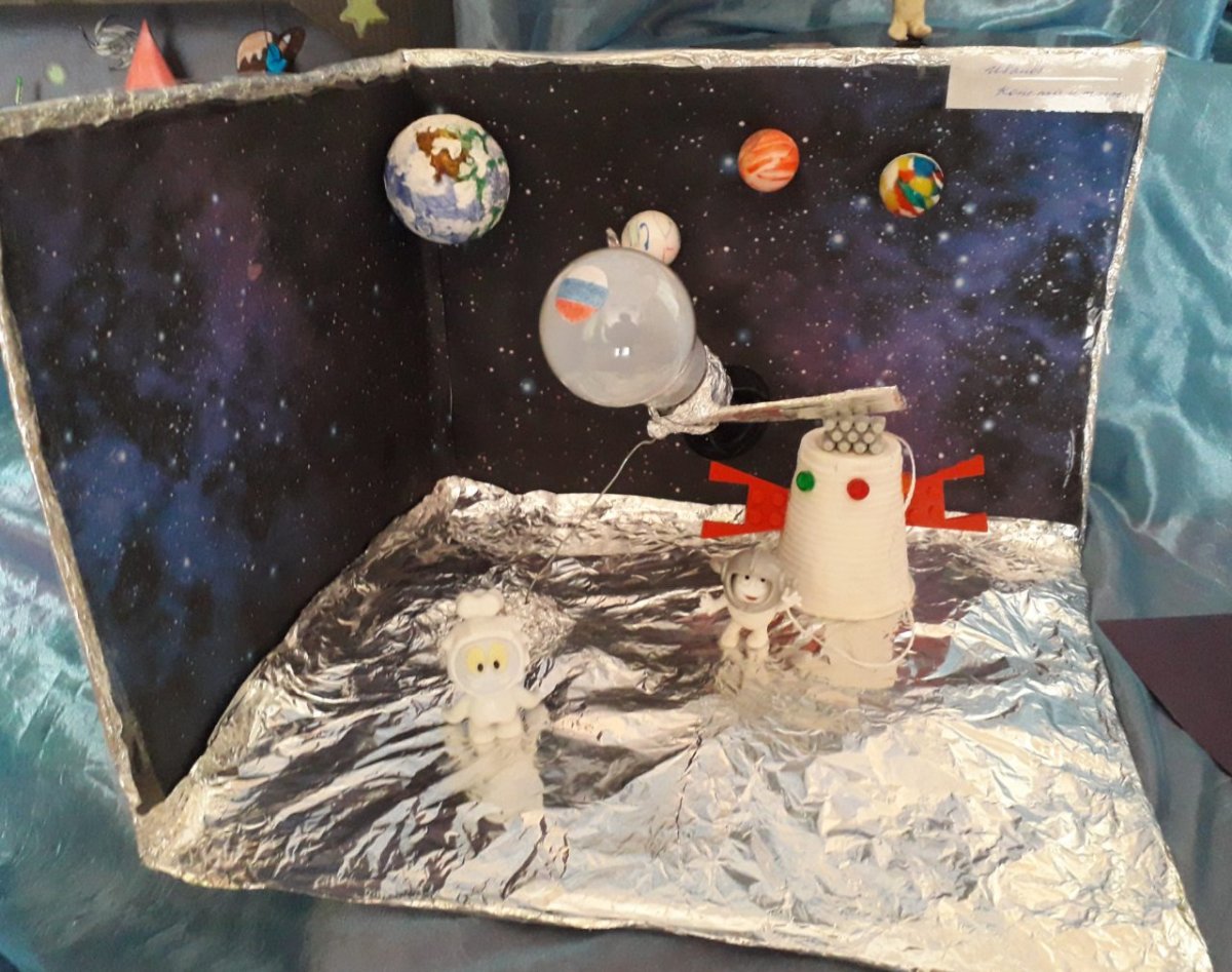 Объемная поделка космос