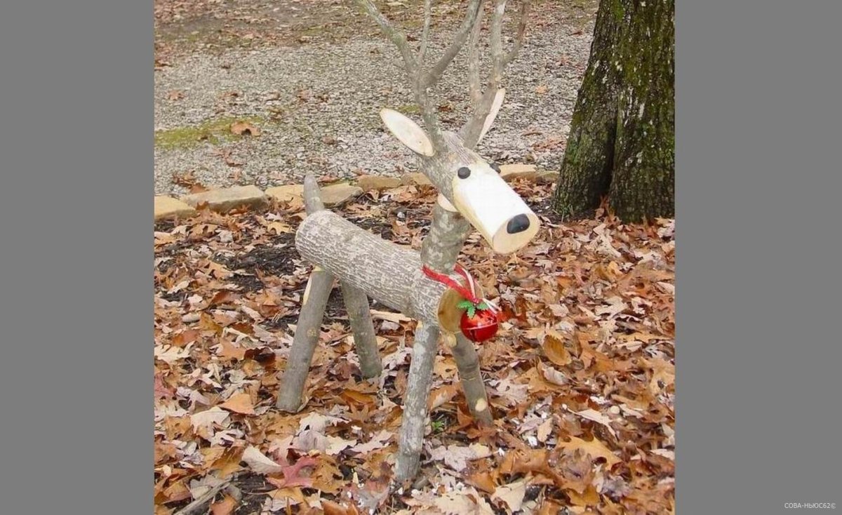 Козлик из поленьев