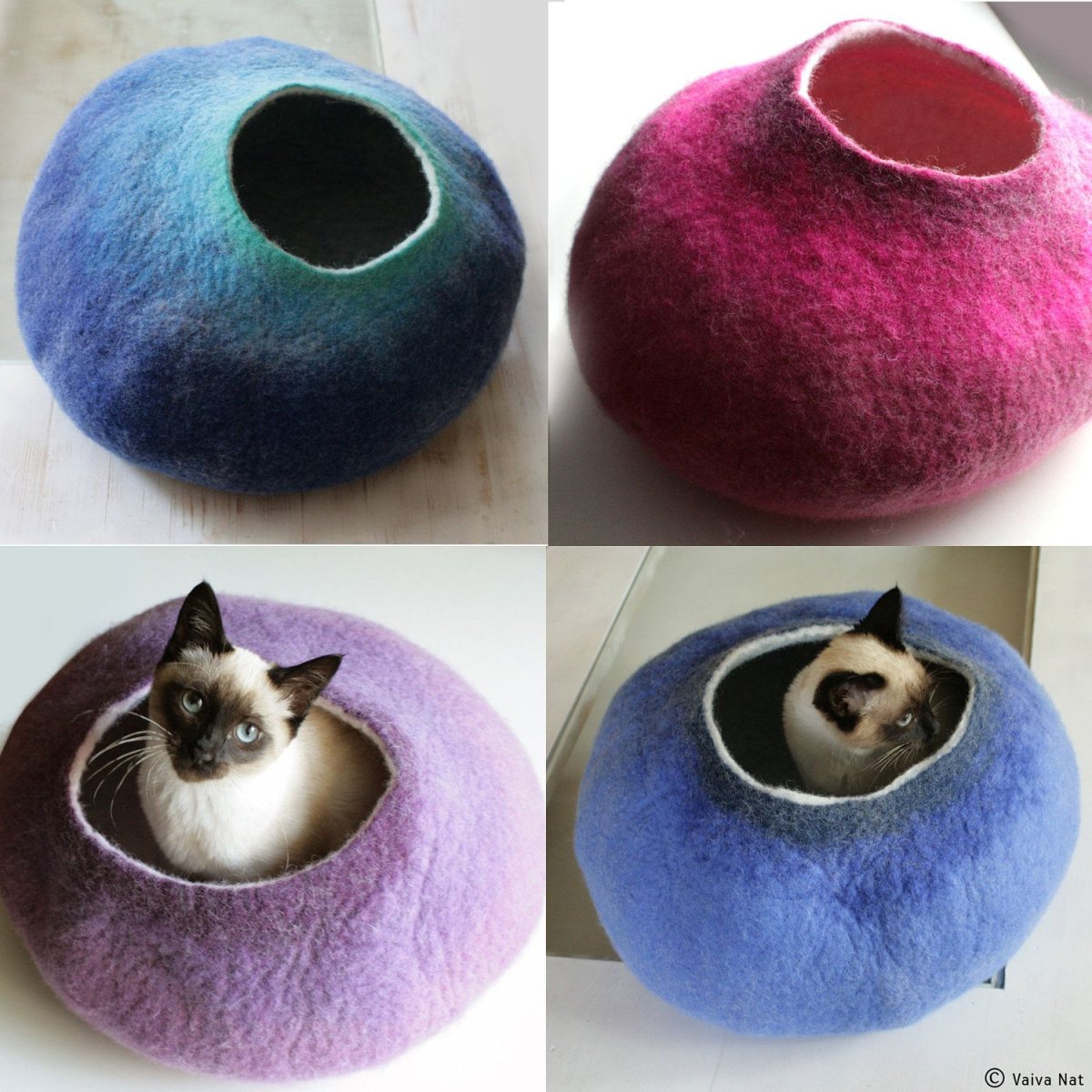 Домик валяный для кота из шерсти