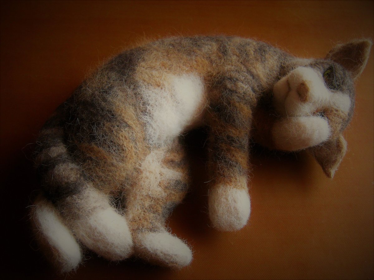 Валяные котята из шерсти