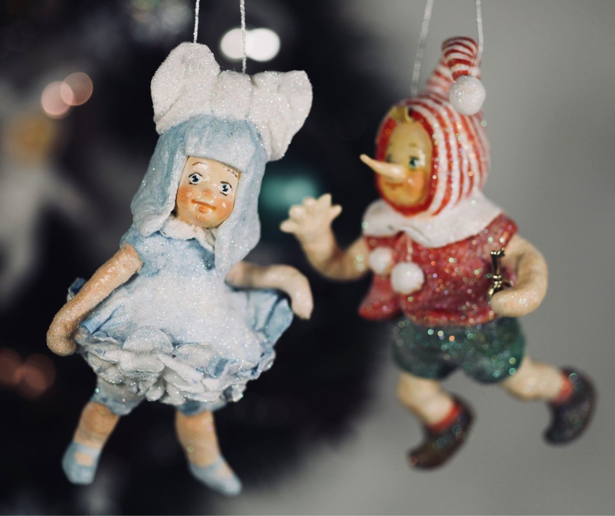 Елочные игрушки из ваты МК