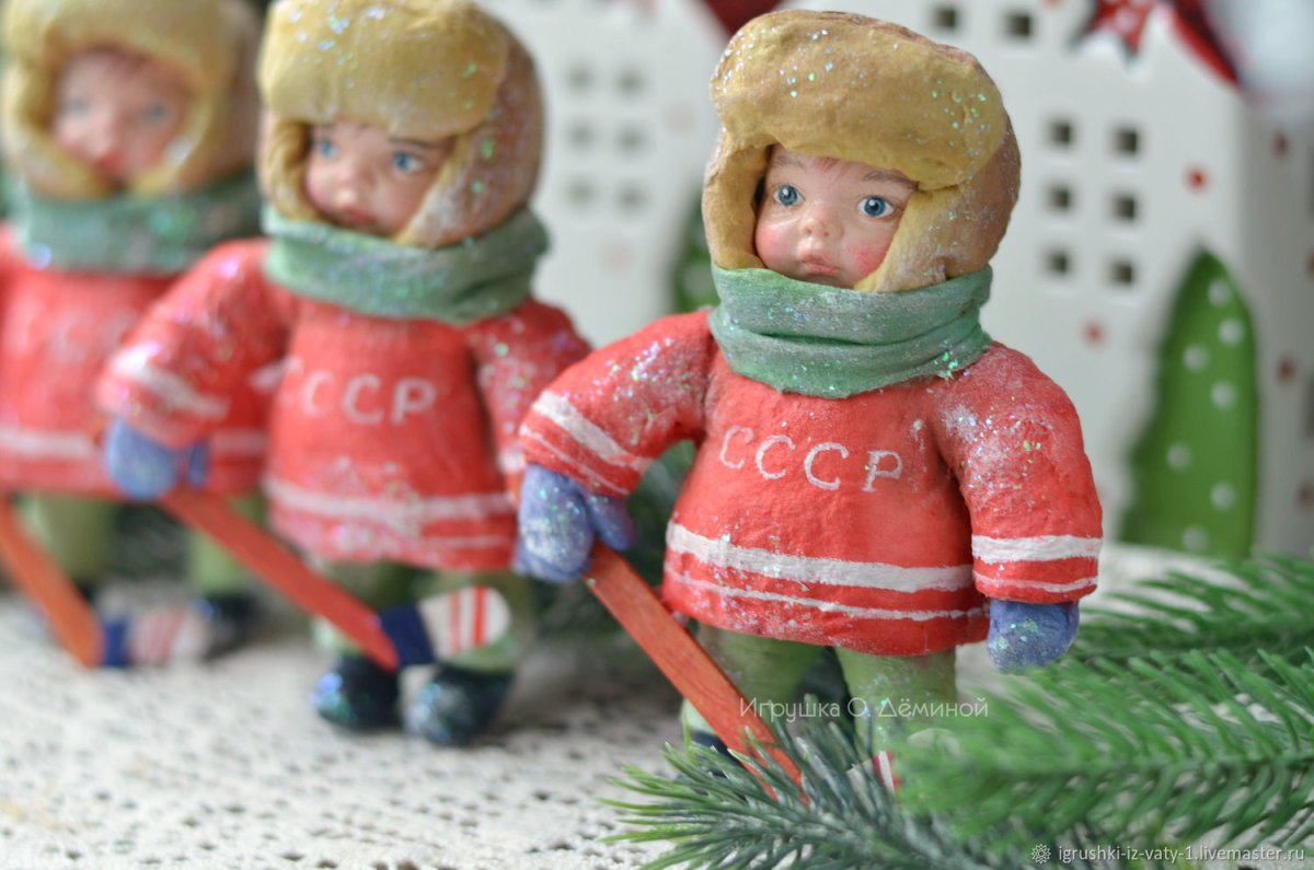 Новогодние игрушки из ваты