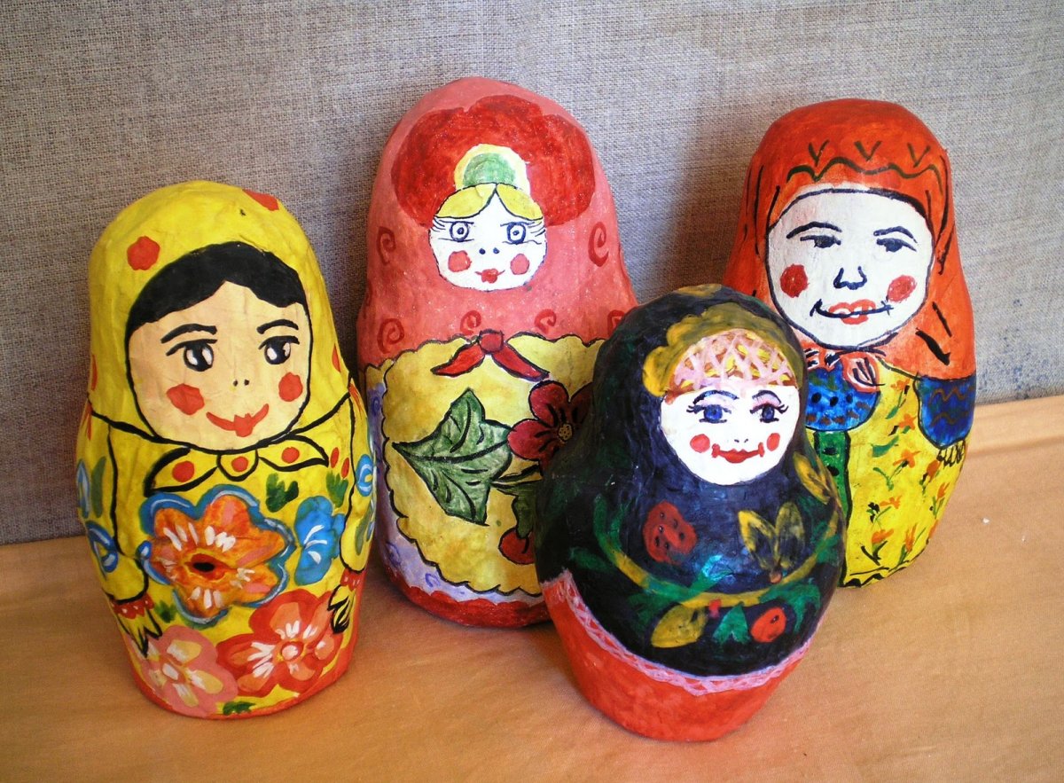 Матрешка из папье маше