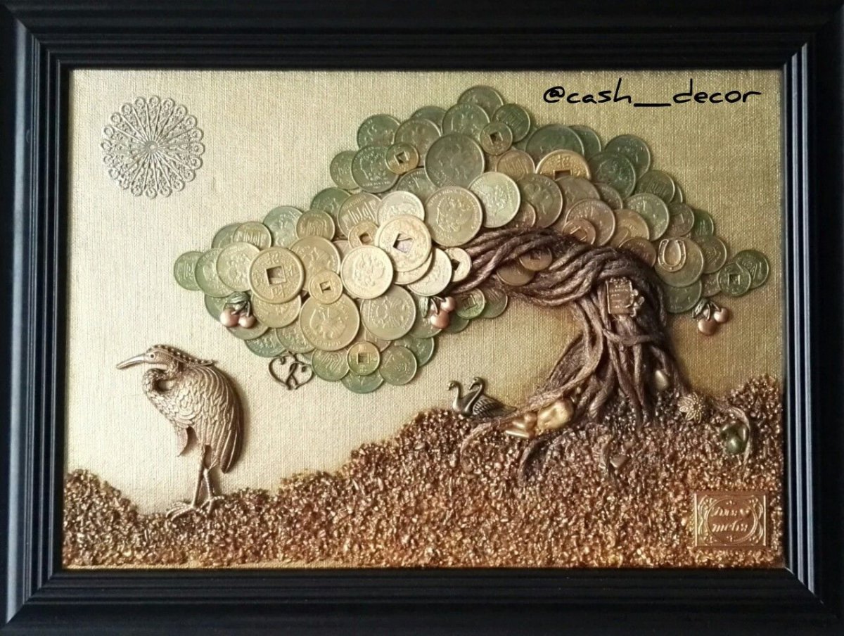 Панно из денежных купюр