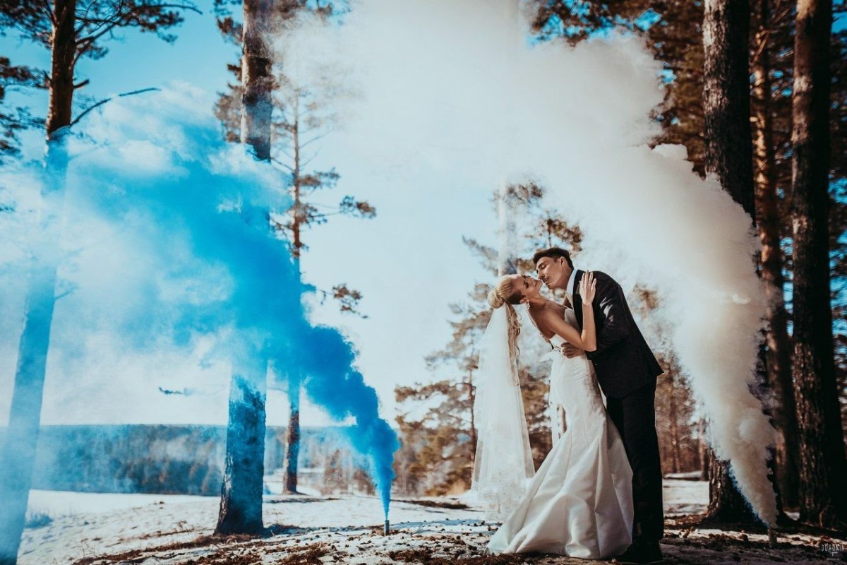 Цветные дымовые шашки для фотосессии