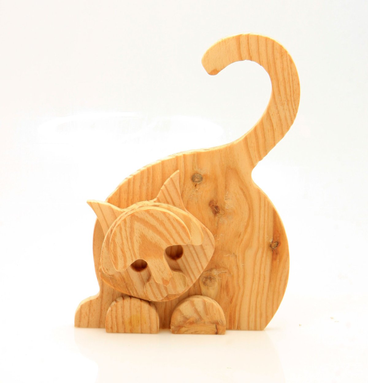 Котики из дерева поделки