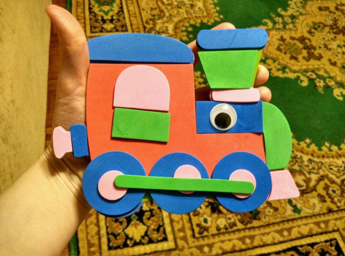 Паровозик из ткани