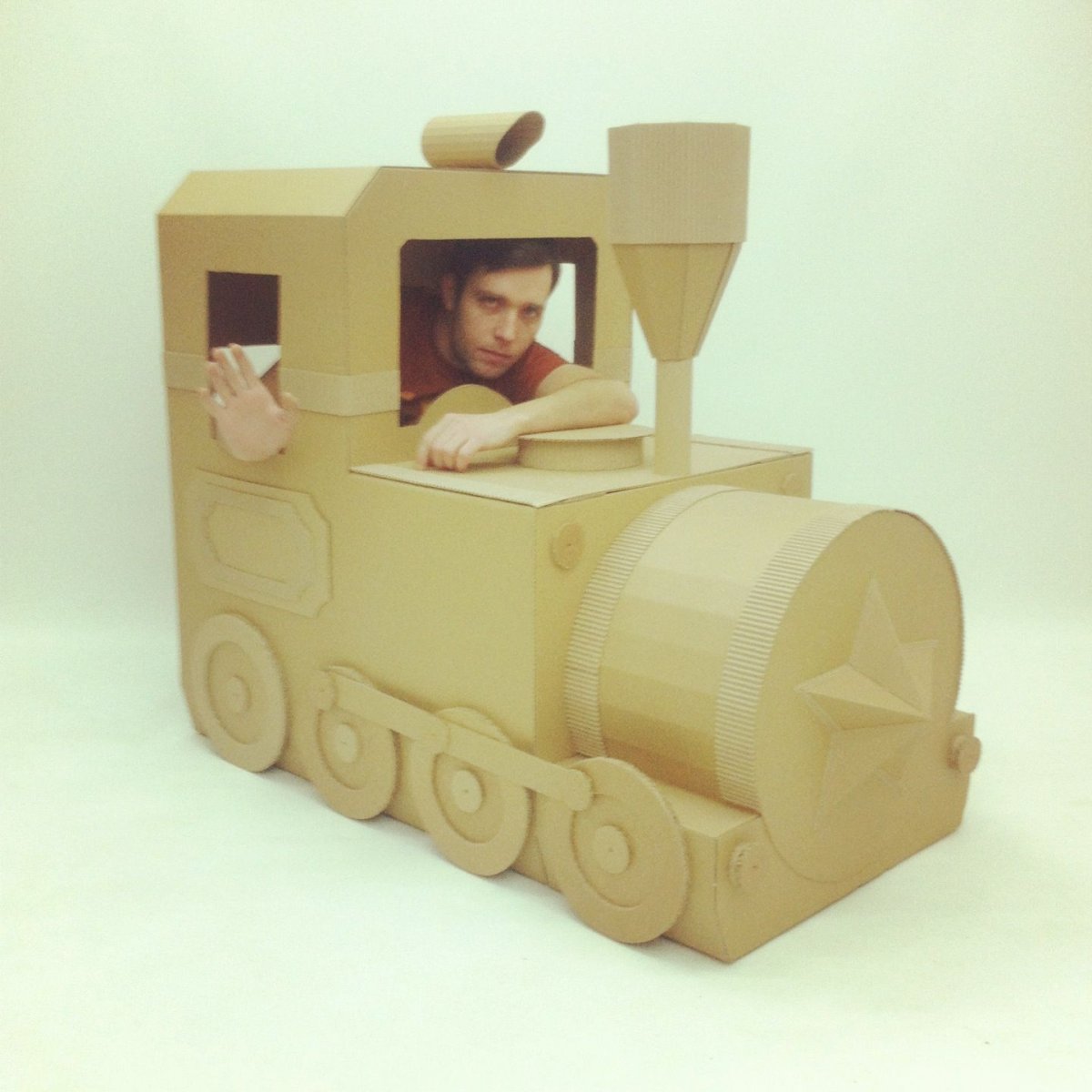 Cardboard Train display