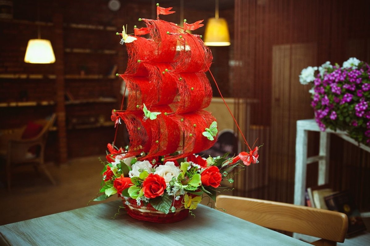 Конфетный корабль Алые паруса