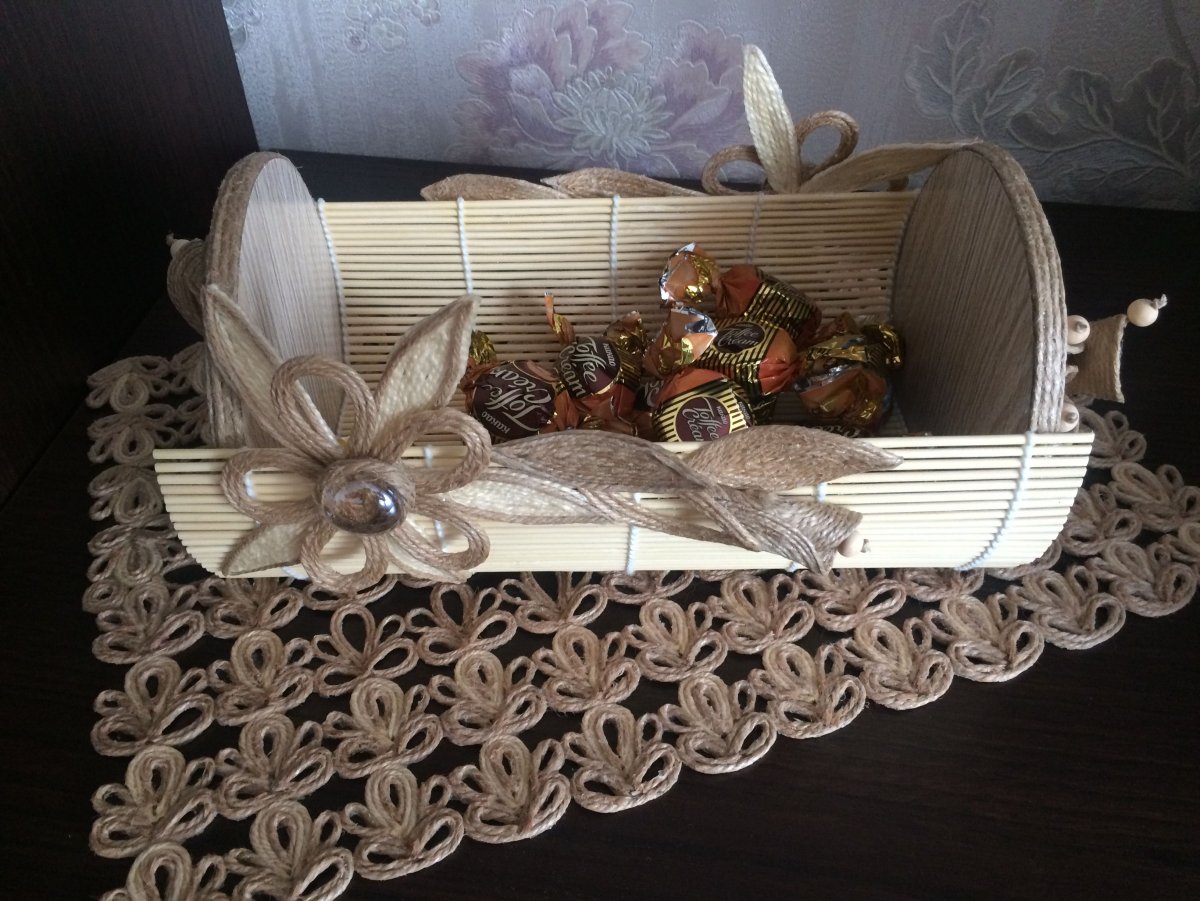 Корзинки из джута и Мешковины