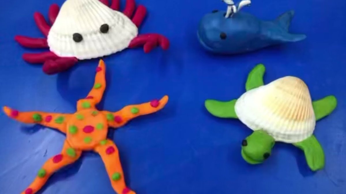 Морские жители из пластилина