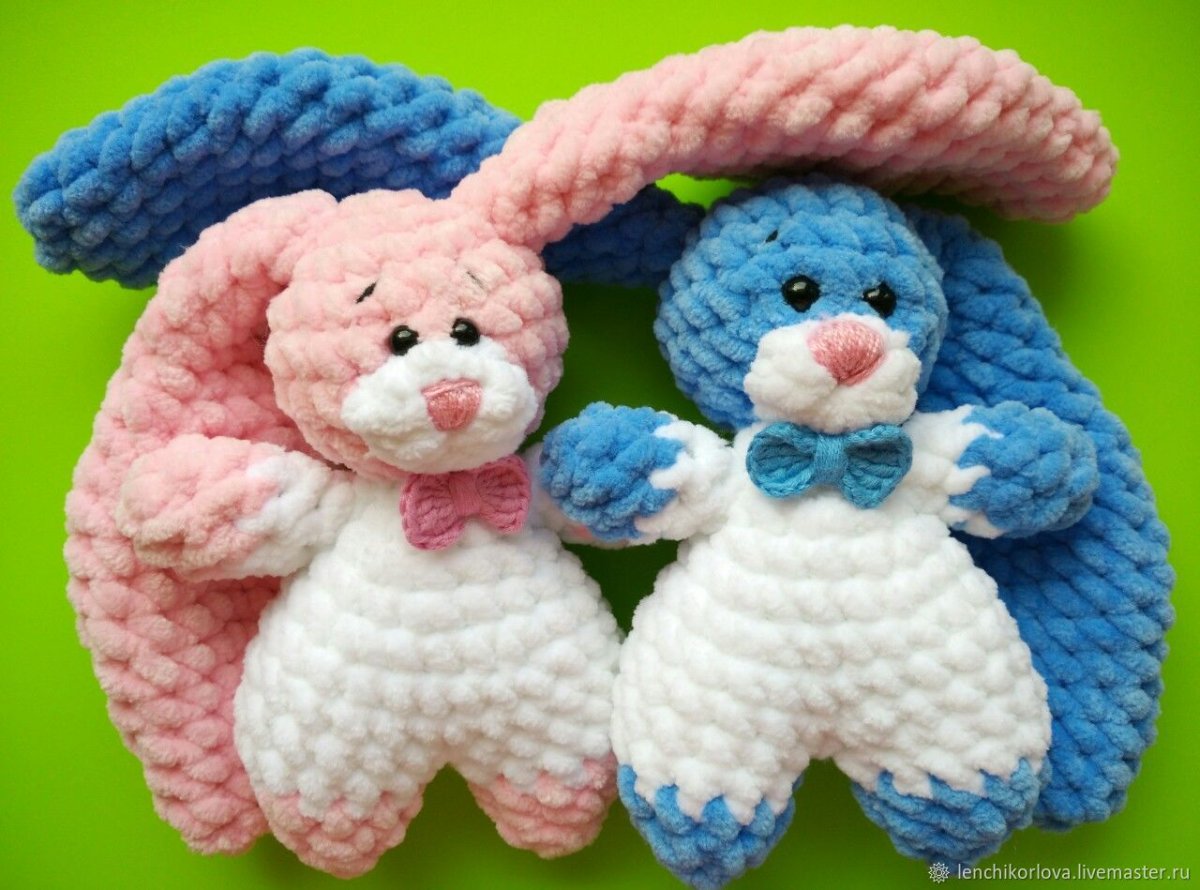 Вязаные игрушки из мягкой пряжи