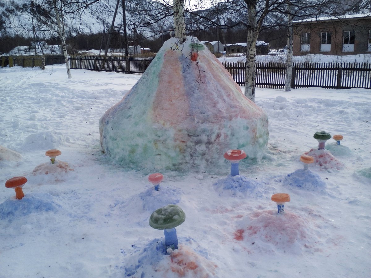 Зимняя сказка снежные фигуры