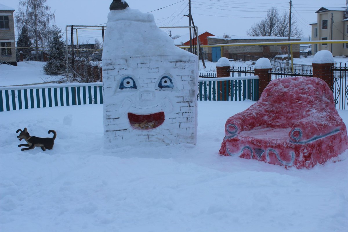 Снежная фигура пошагово