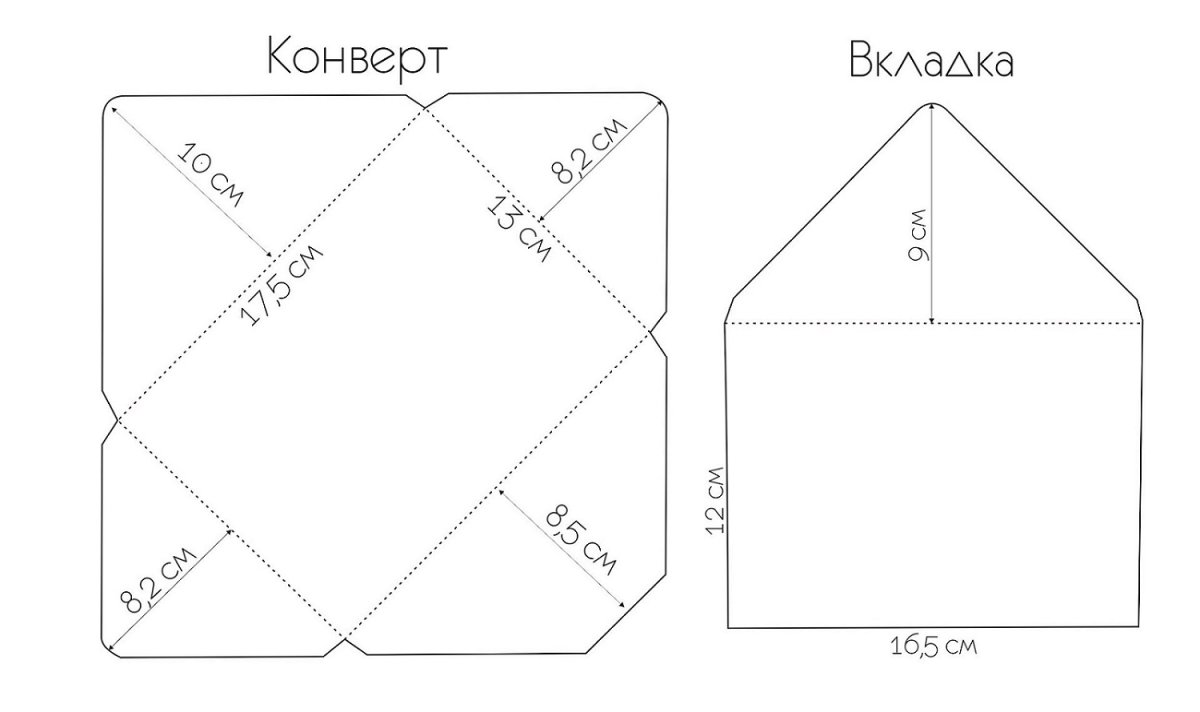 Конверт схема а4