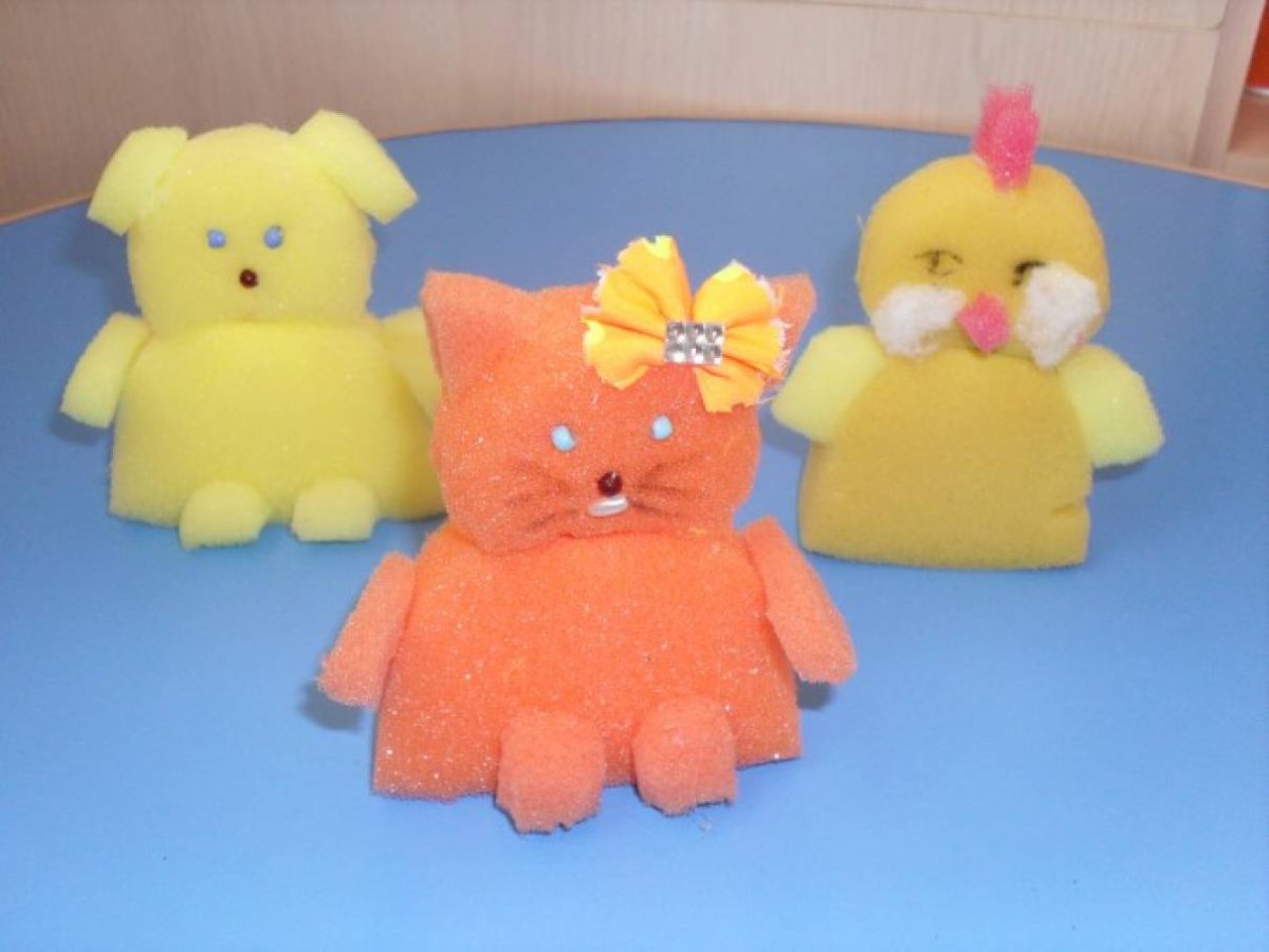 Игрушки из губки