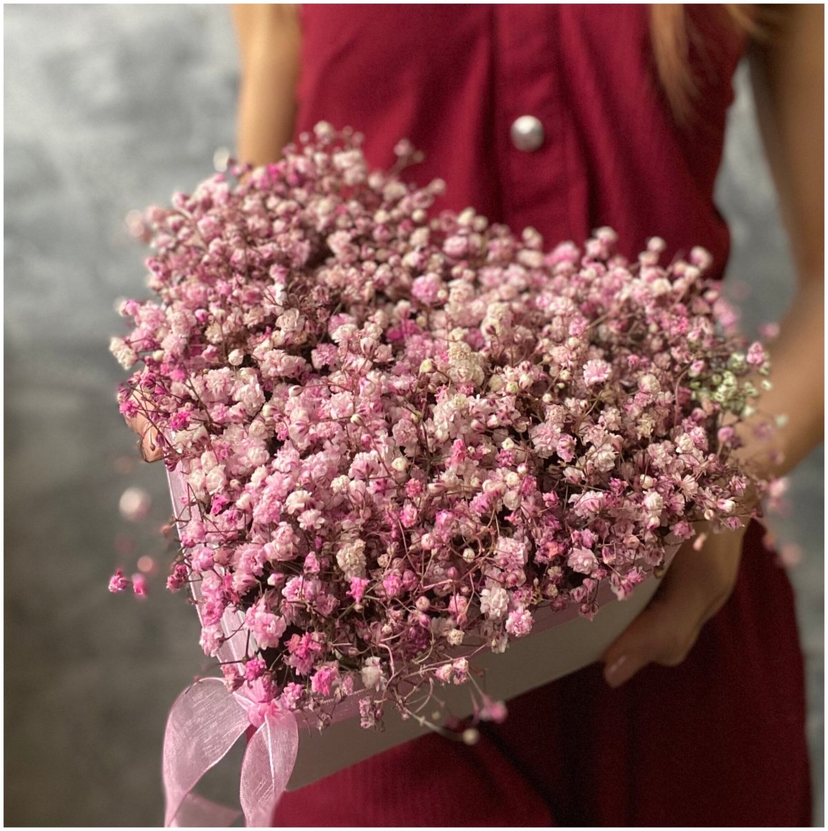 Сердце из гипсофилы