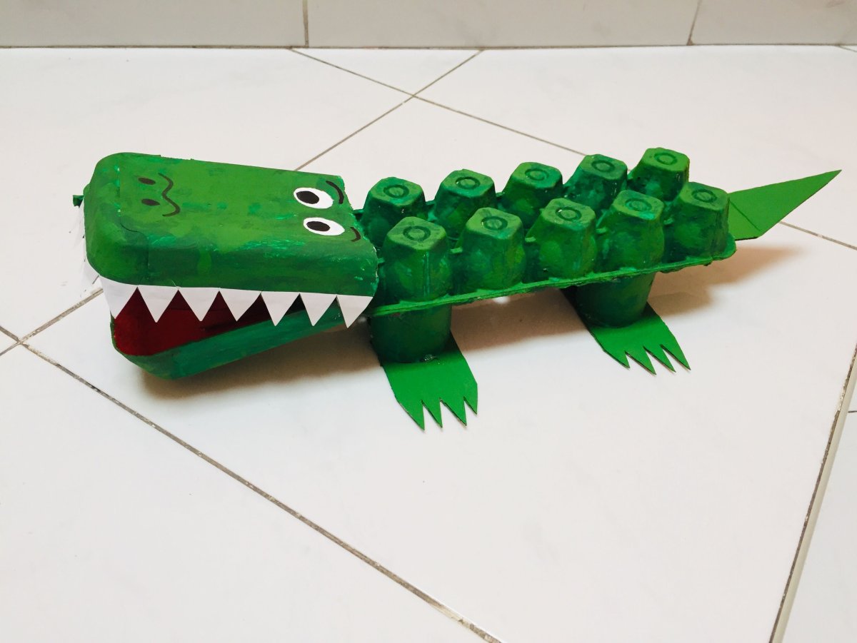 Поделка крокодил