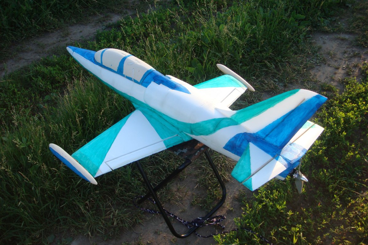 Авиамодель с толкающим винтом