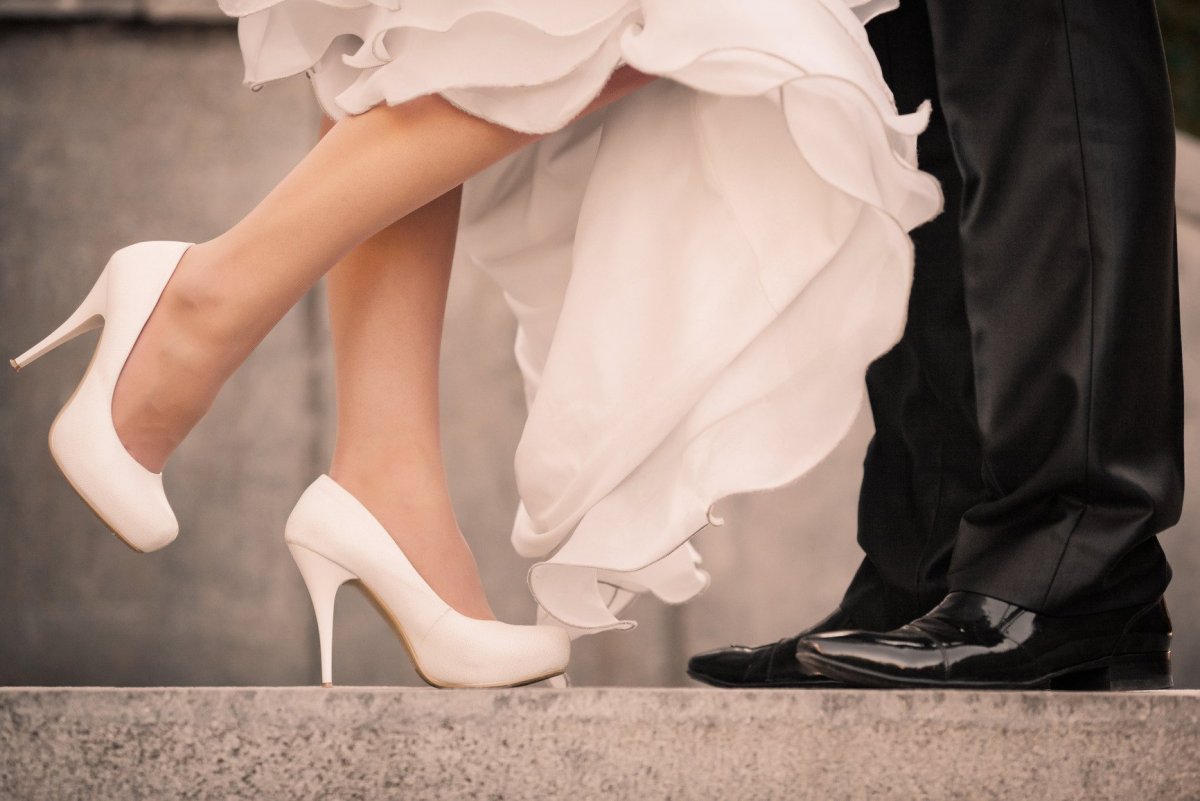 Смешные свадебные туфли
