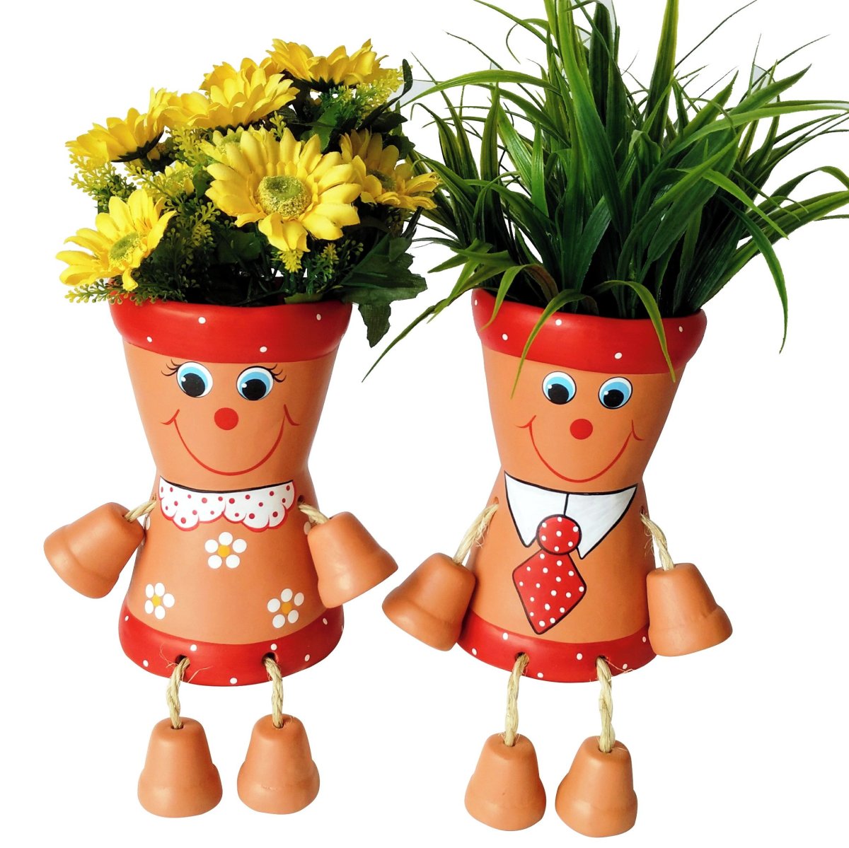 Фигурки из цветочных горшков
