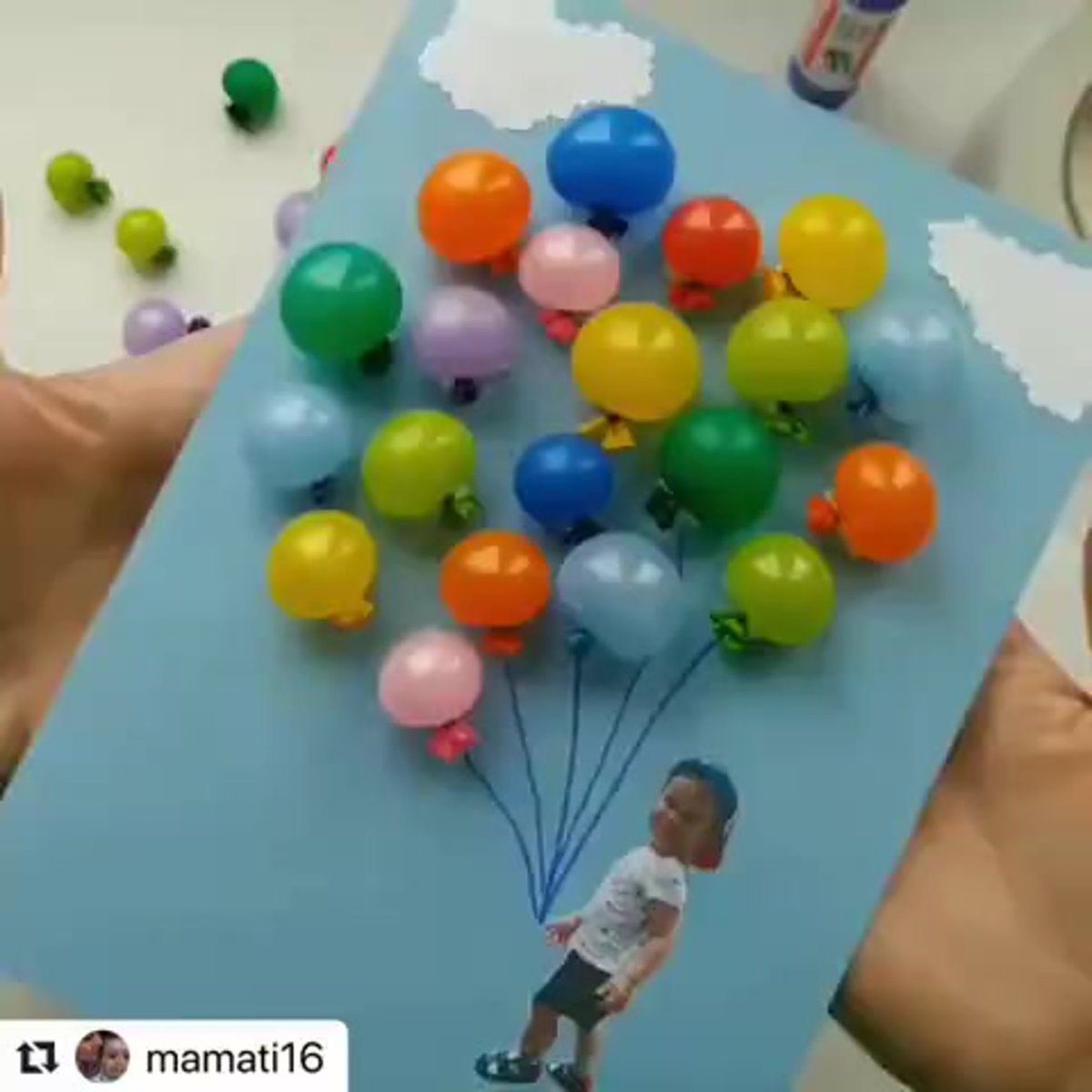Воздушные шары открытка СОВММИ руками