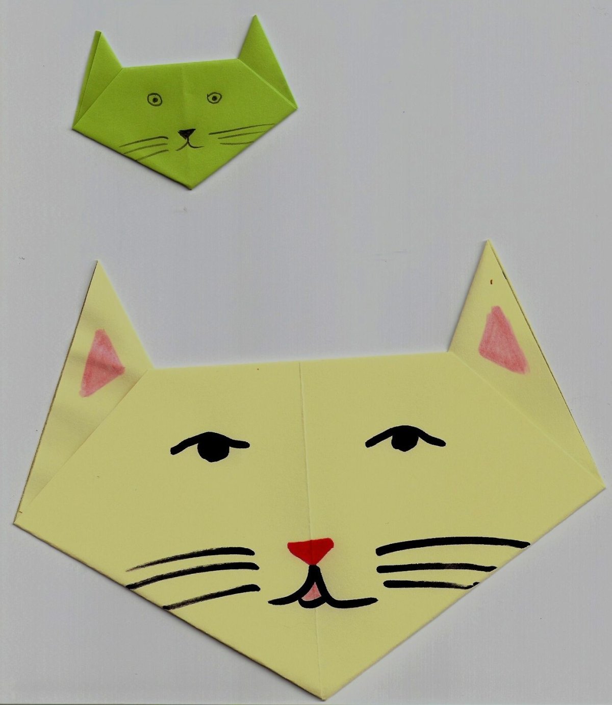 Поделка кошка из бумаги