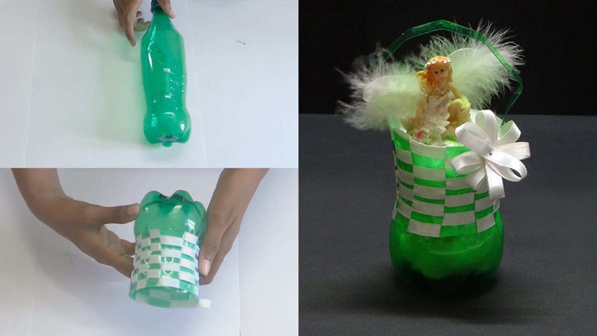 Легкая поделка из бутылки