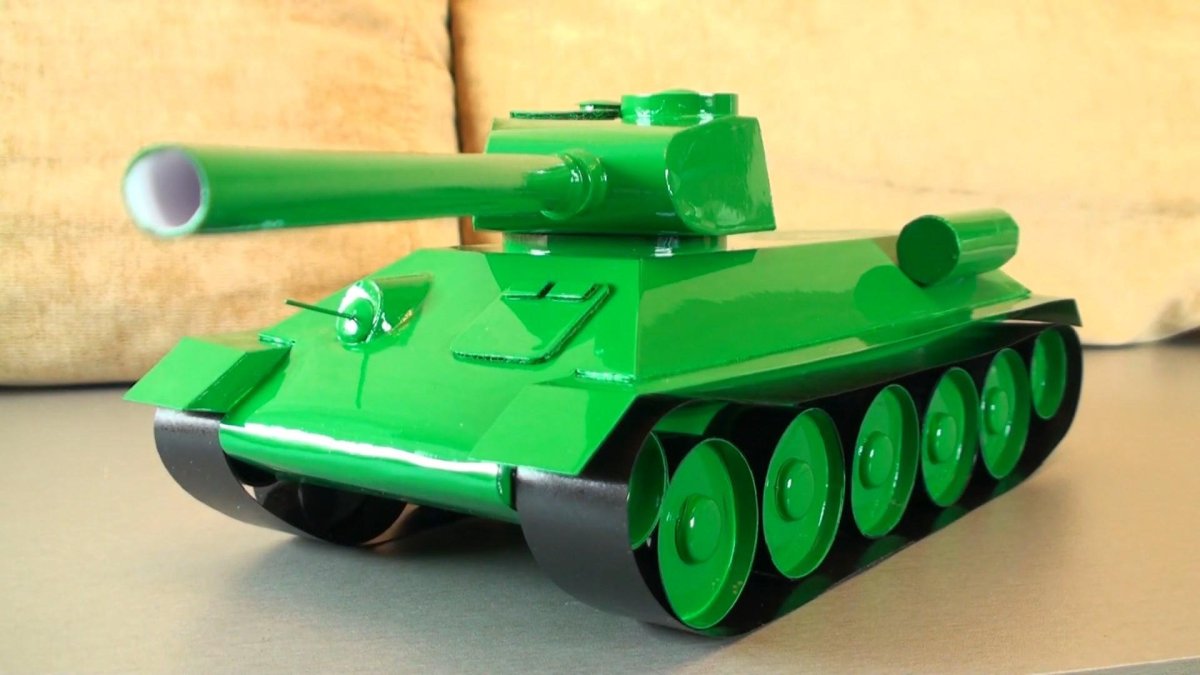 Танк т-34 из бумаги