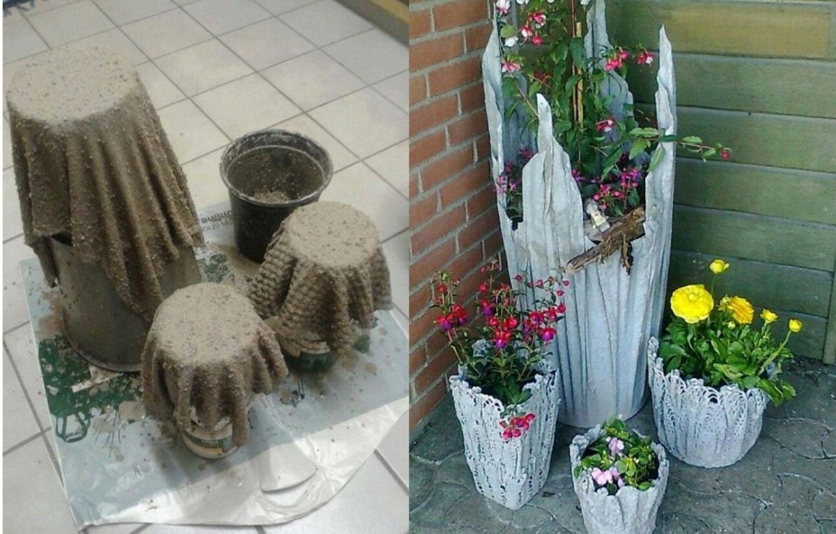 Вазы из цемента