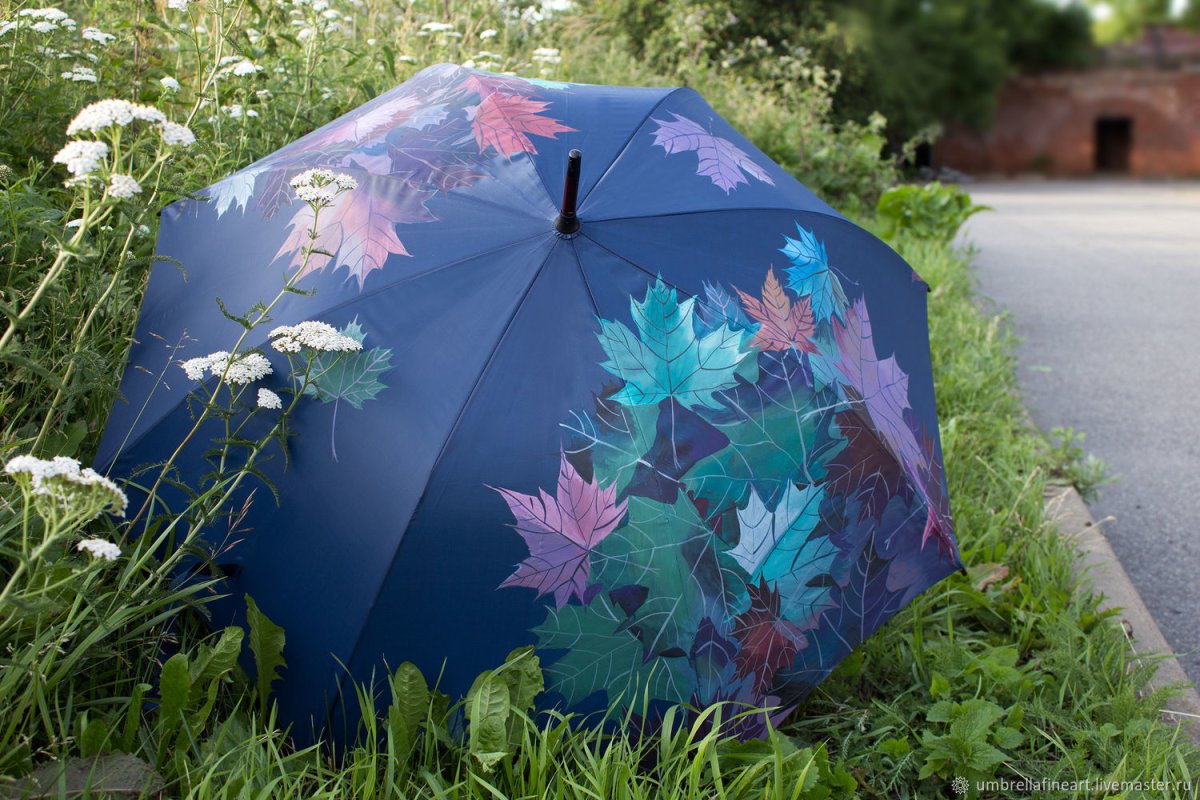 Зонт полуавтомат Maple Leaf Blue