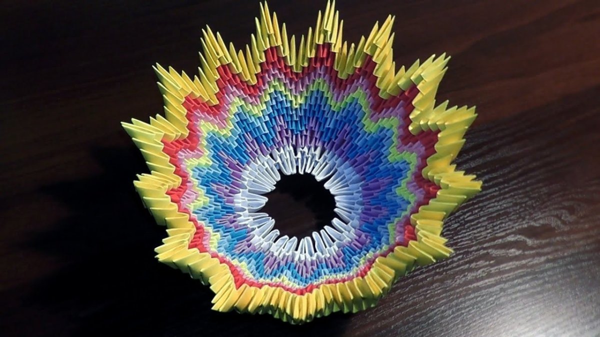 Модульное оригами конфетница