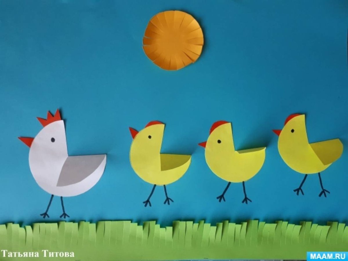 Аппликаациядомашние птицы