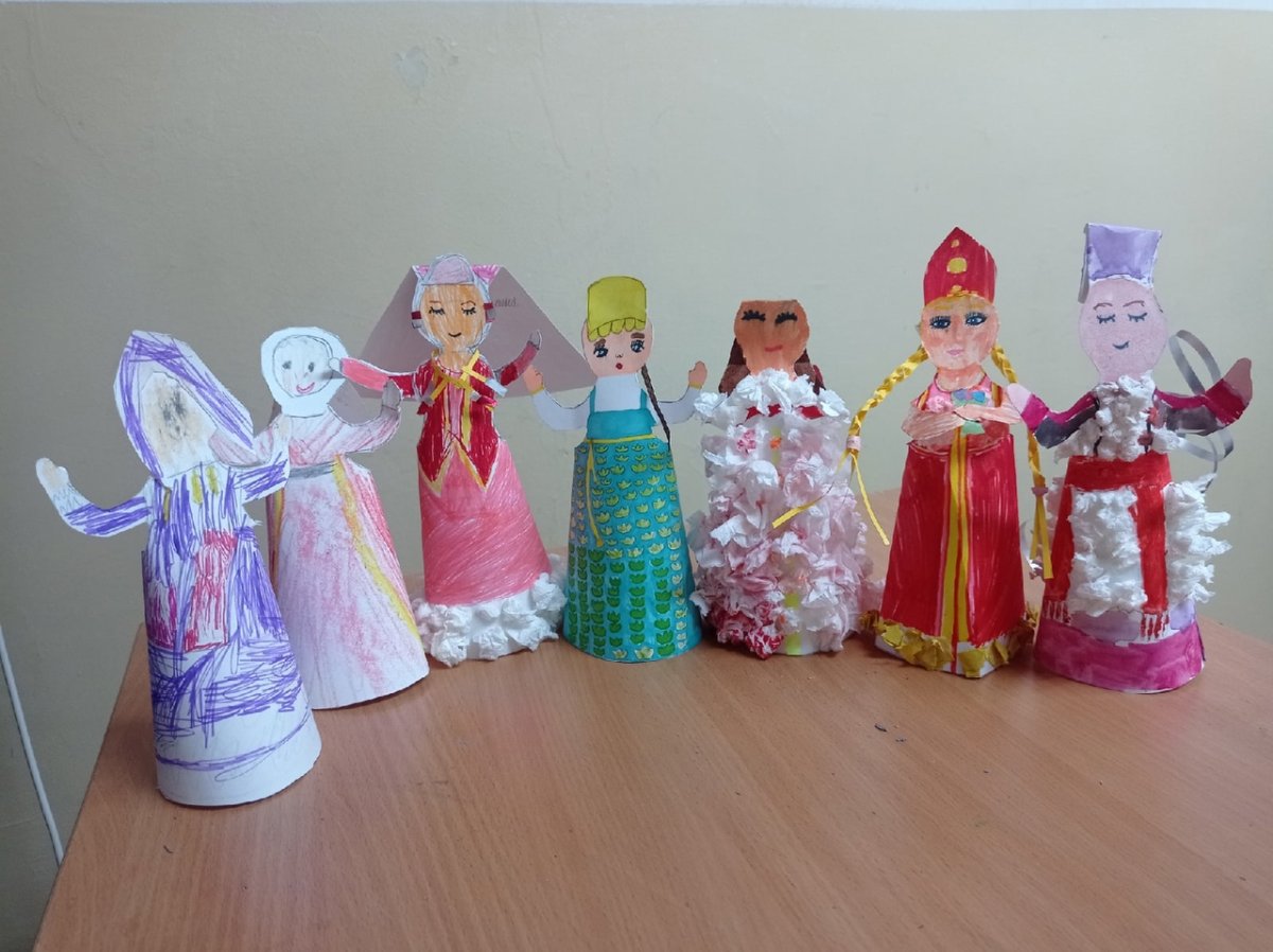 Кукла из бумаги русская красавица