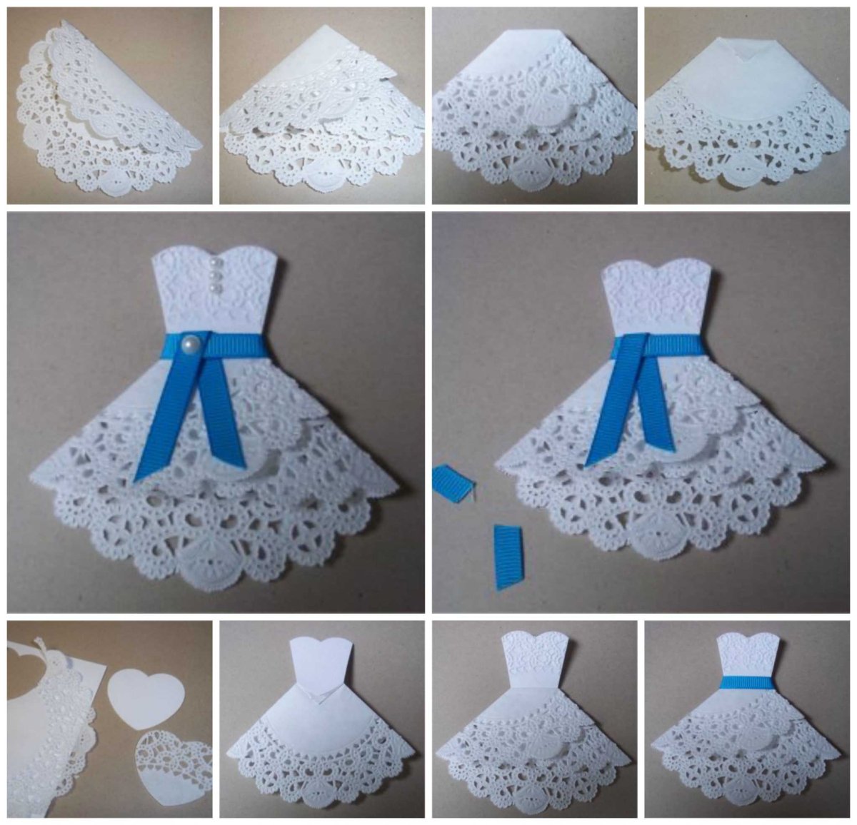 Платье из ажурной салфетки