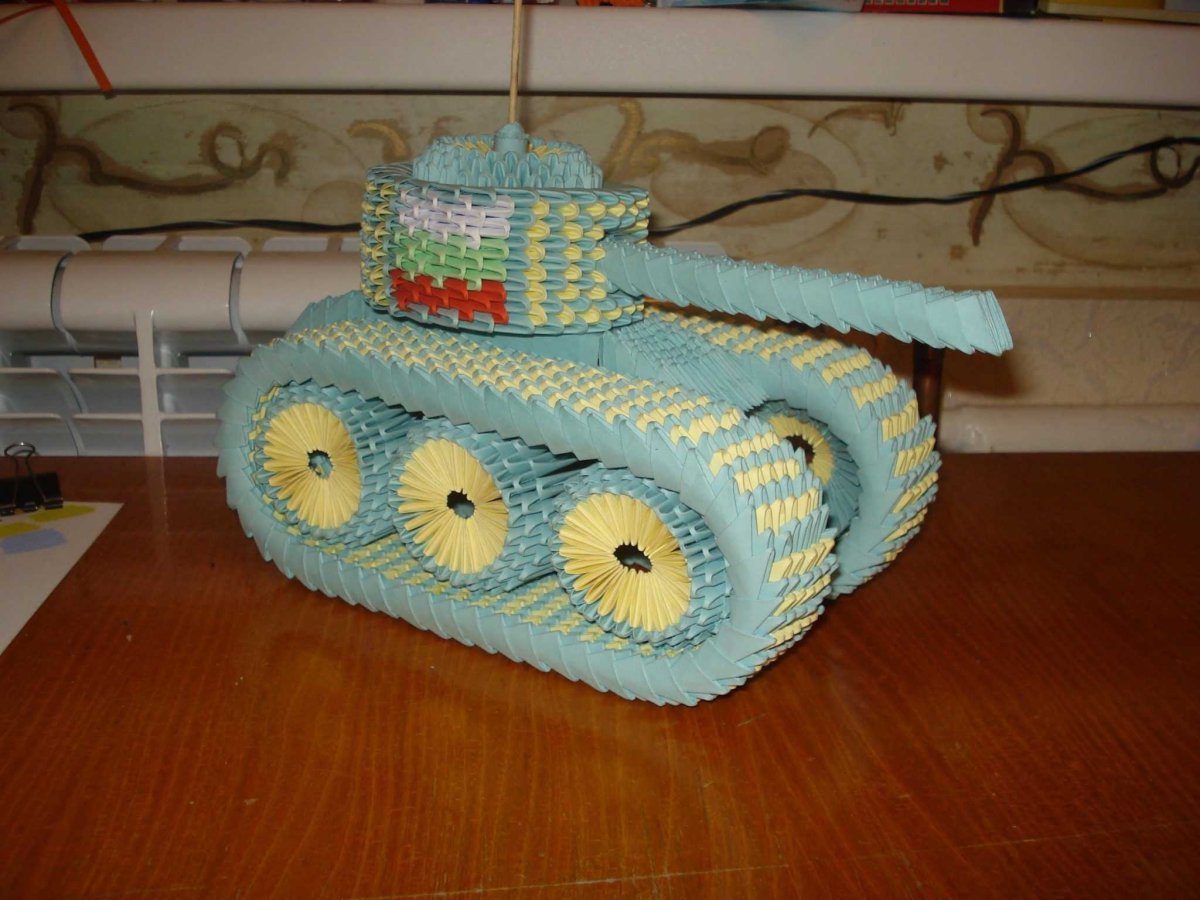 Оригами танк т 34